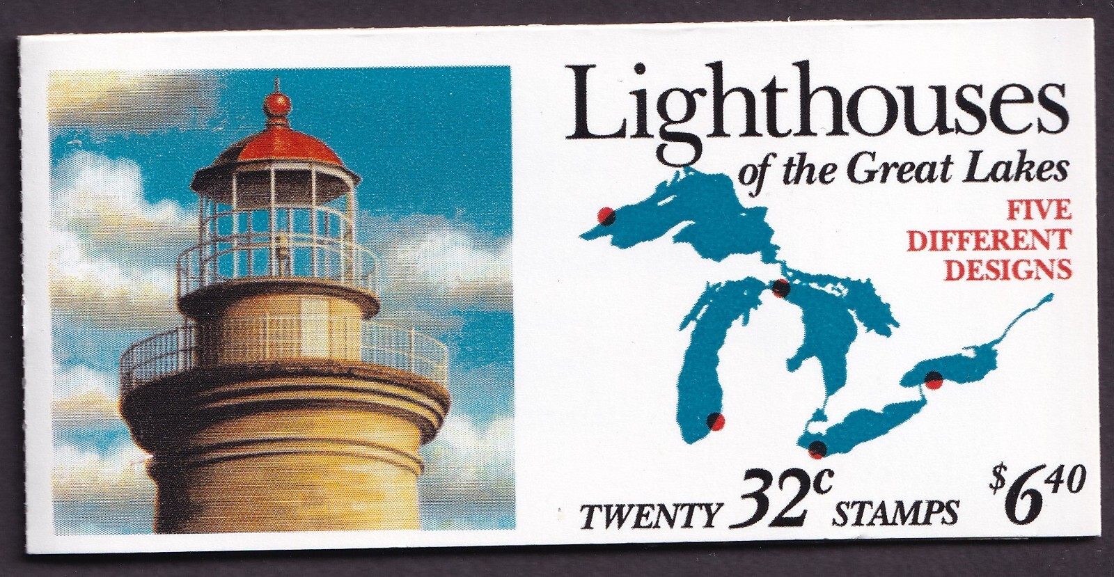 Scott #BK230 (2969-2973a) 32¢ Lighthouses Booklet of 20 Stamps - MNH