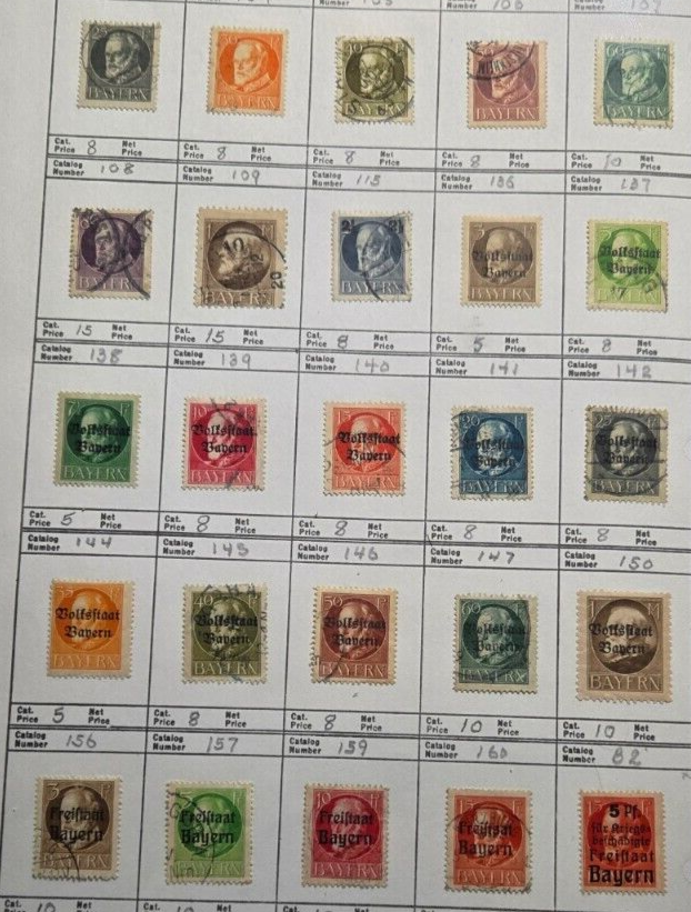 Stamp Bavaria #82,103-109,115,136-142,144-147,150,156-157,159-160 mix
