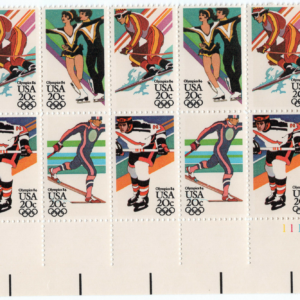 Scott #2070a (2067-2070) 1984 Winter Olympics Plate Block of 10 Stamps - MNH