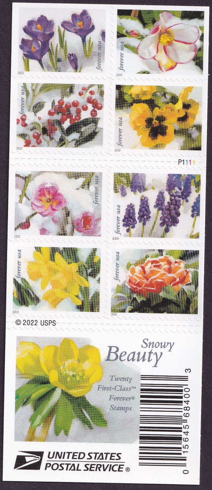 Scott #5745a (5736-45) Snowy Beauty Booklet of 20 Forever Stamps - MNH