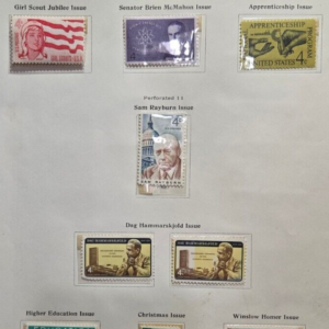 Scott #1199-1203, 1205-1207 1962 MNH