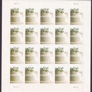 Scott #4602 Wedding Cake (Love) 65¢ Sheet of 20 Stamps - MNH