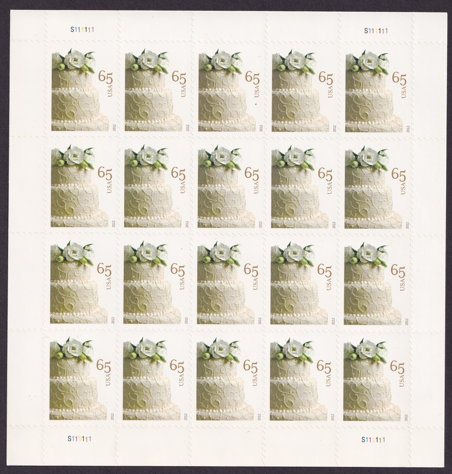 Scott #4602 Wedding Cake (Love) 65¢ Sheet of 20 Stamps - MNH