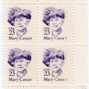 Scott #2181 Mary Cassatt Plate Block of 20 Stamps - MNH P#1 LR