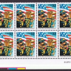 Scott #3153 The Stars And Stripes Plate Block of 20 Flag Stamps - MNH Bottom
