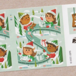 Scott #5724b (5721-24) Holiday Elves Booklet Pane of 8 Forever Stamps - MNH