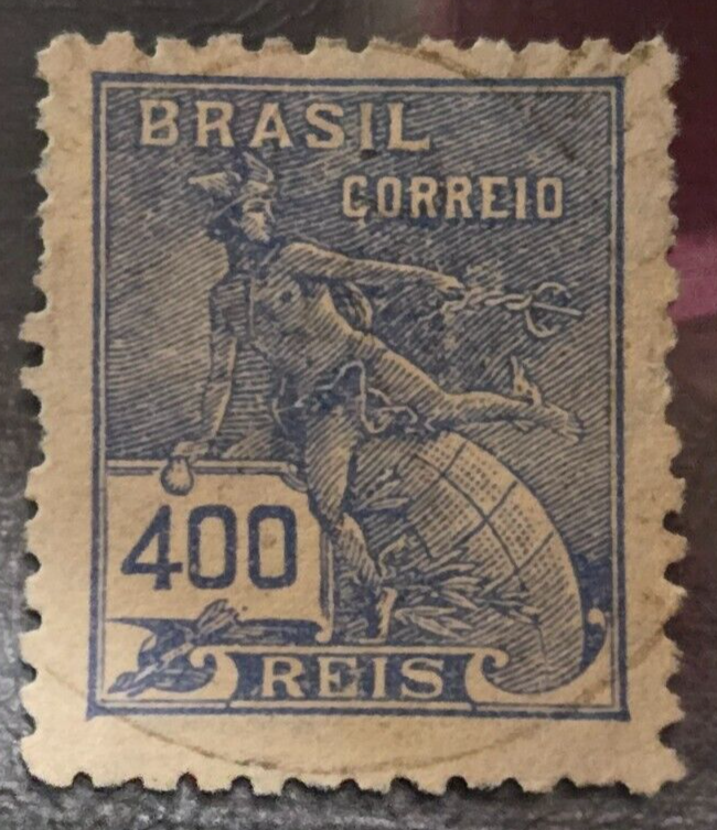 Stamp Brazil 1922 Mercury #229 used