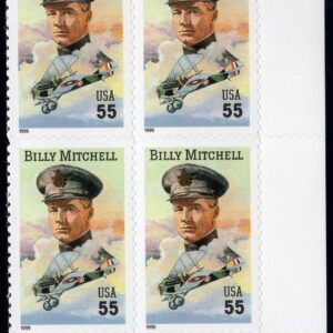 Scott #3330 Billy Mitchell Plate Block of 4 Stamps- MNH