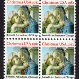 Scott #1939 1981 Madonna Botticelli Block of 4 Stamps - MNH