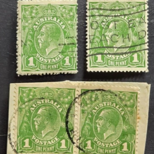 Stamp Australia King George V 1914-24 A4 #23 x4 used