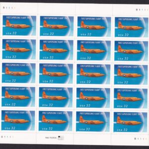 Scott #3173 Supersonic First Flight (Mach Speed) Sheet of 20 Stamps - MNH