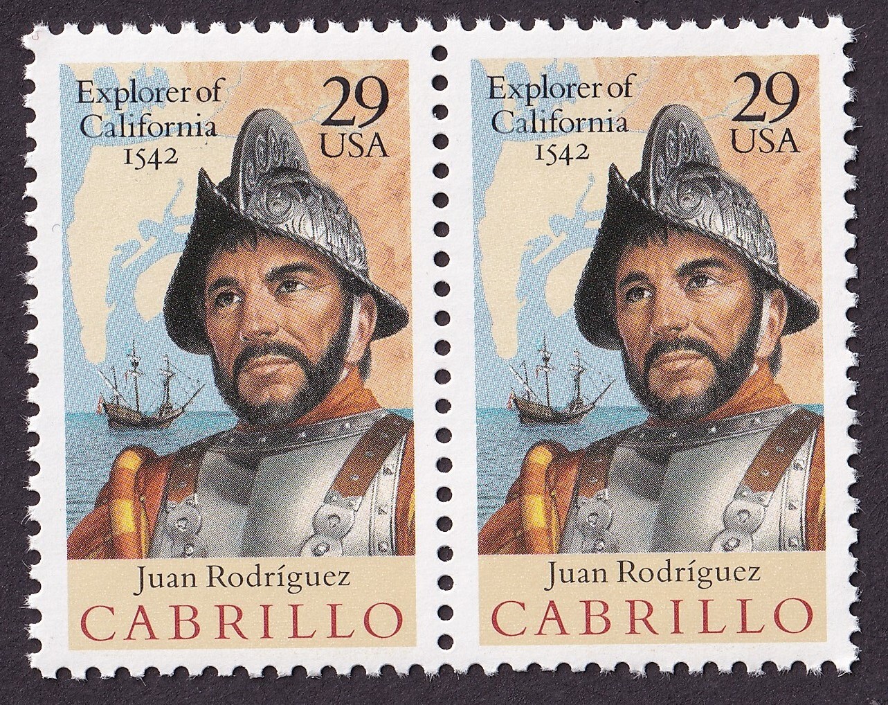 Scott #2704 Juan Rodriguez Cabrillo (California) Pair of Stamps - MNH