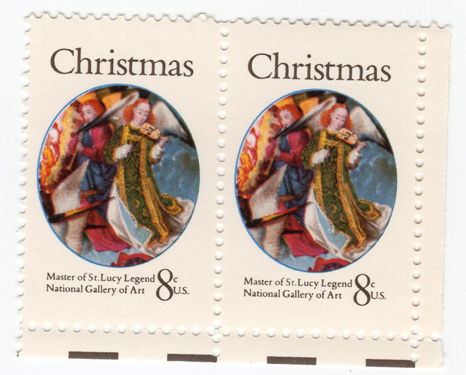 Scott #1471 St. Lucy Violin Dancing Pair of Stamps - MNH
