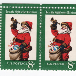 Scott #1472 Santa Trumpet Pair of Stamps - MNH