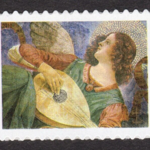 Scott #4477 Christmas Angel with Lute Single Stamp - MNH