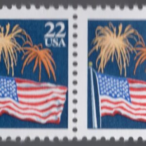 Scott #2276 Flag & Fireworks Horizontal Pair of Stamps - MNH