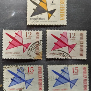 Stamp Argentina Air Mail AP35 #C88, C101 x2 & C102 x2 used