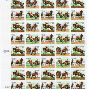 Scott #2759a (2756-59) Sporting Horses 29¢ Sheet of 40 Stamps - MNH