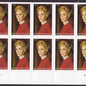 Scott #5702 Nancy Reagan Plate Block of 10 Forever Stamps - MNH Bottom