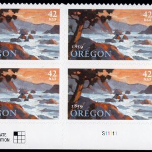 Scott #4376 — 42¢ Oregon Pacific Coast Plate Block of 4 Stamps - MNH