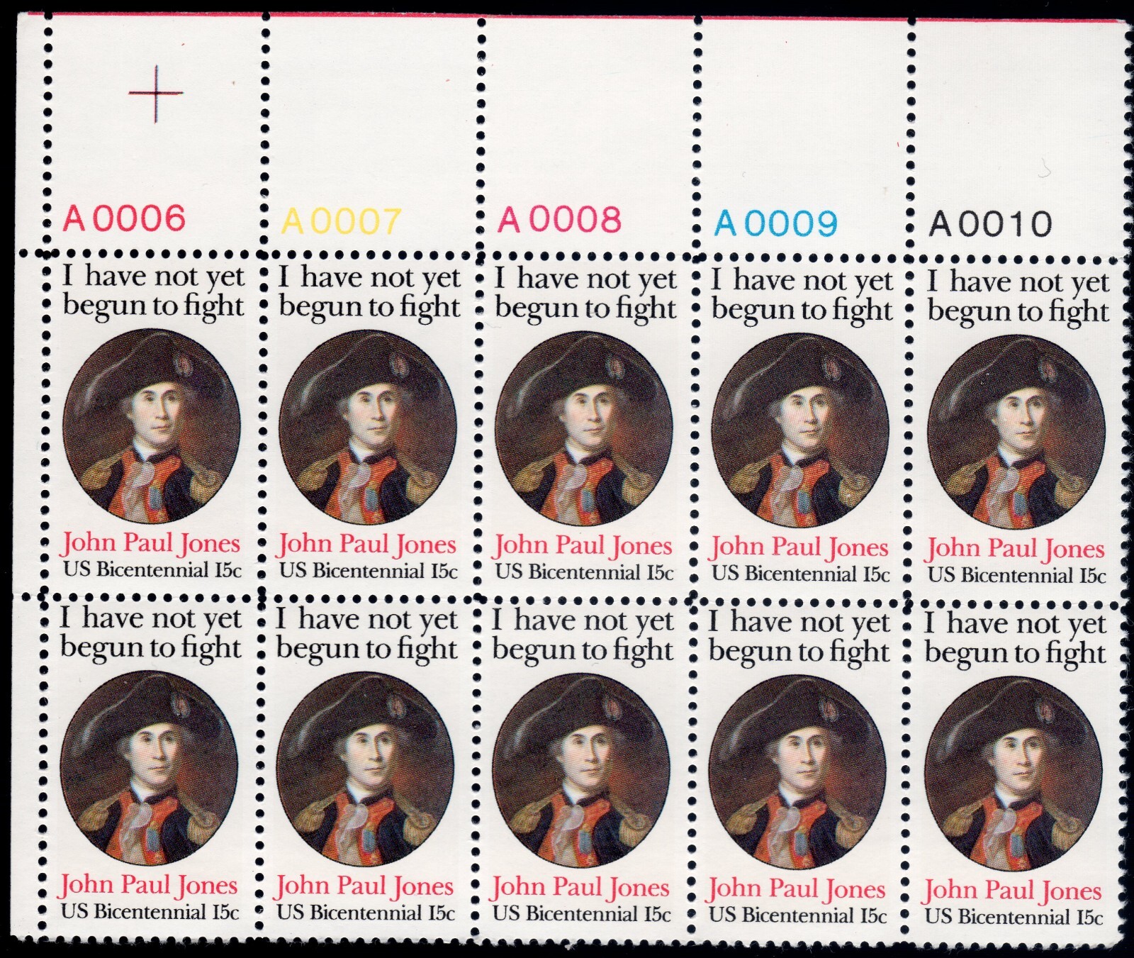 Scott #1789 John Paul Jones (Patriot, UVA) Zip Block of 12 Stamps - MNH #1