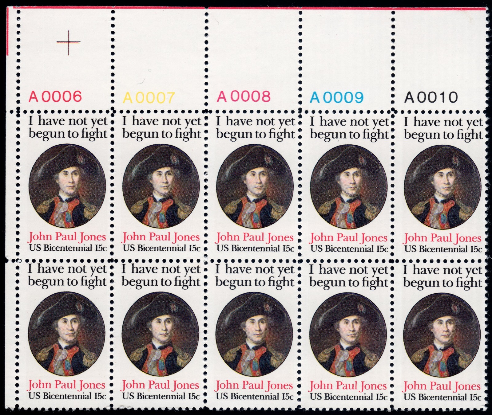 Scott #1789 John Paul Jones (Patriot, UVA) Zip Block of 12 Stamps - MNH #2