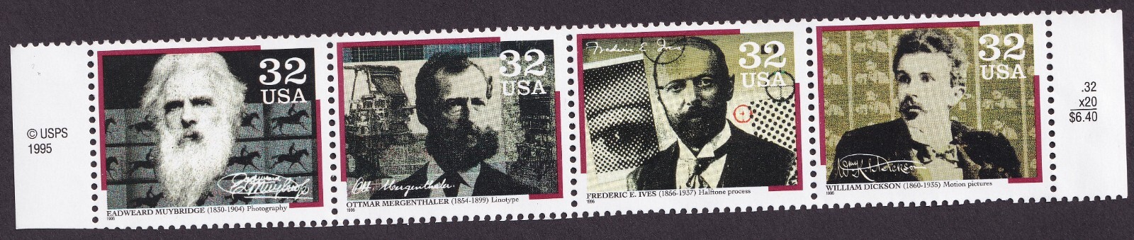 Scott #3064a Pioneers of Communication Strip of 4 Stamps - MNH