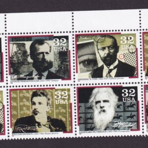 Scott #3064a Pioneers of Communication Plate Block of 8 Stamps - MNH Top