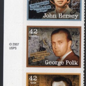 Scott #4252a American Journalists Strip (Plate Block) of 5 Stamps - MNH Left