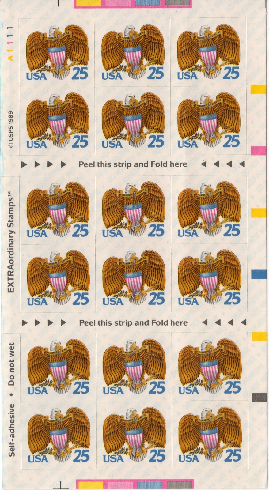 Scott #2431a 25¢ Eagle & Shield Booklet of 18 Stamps - MNH