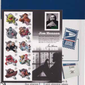 Scott #3944 Muppets (Jim Henson) Sheet of 10 Stamps - Sealed Blue