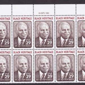 Scott #2816 Dr. Allison Davis (Black Heritage) Half sheet of 10 Stamps - MNH Top