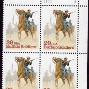 Scott #2818 Buffalo Soldiers Plate Block of 4 Stamps - MNH