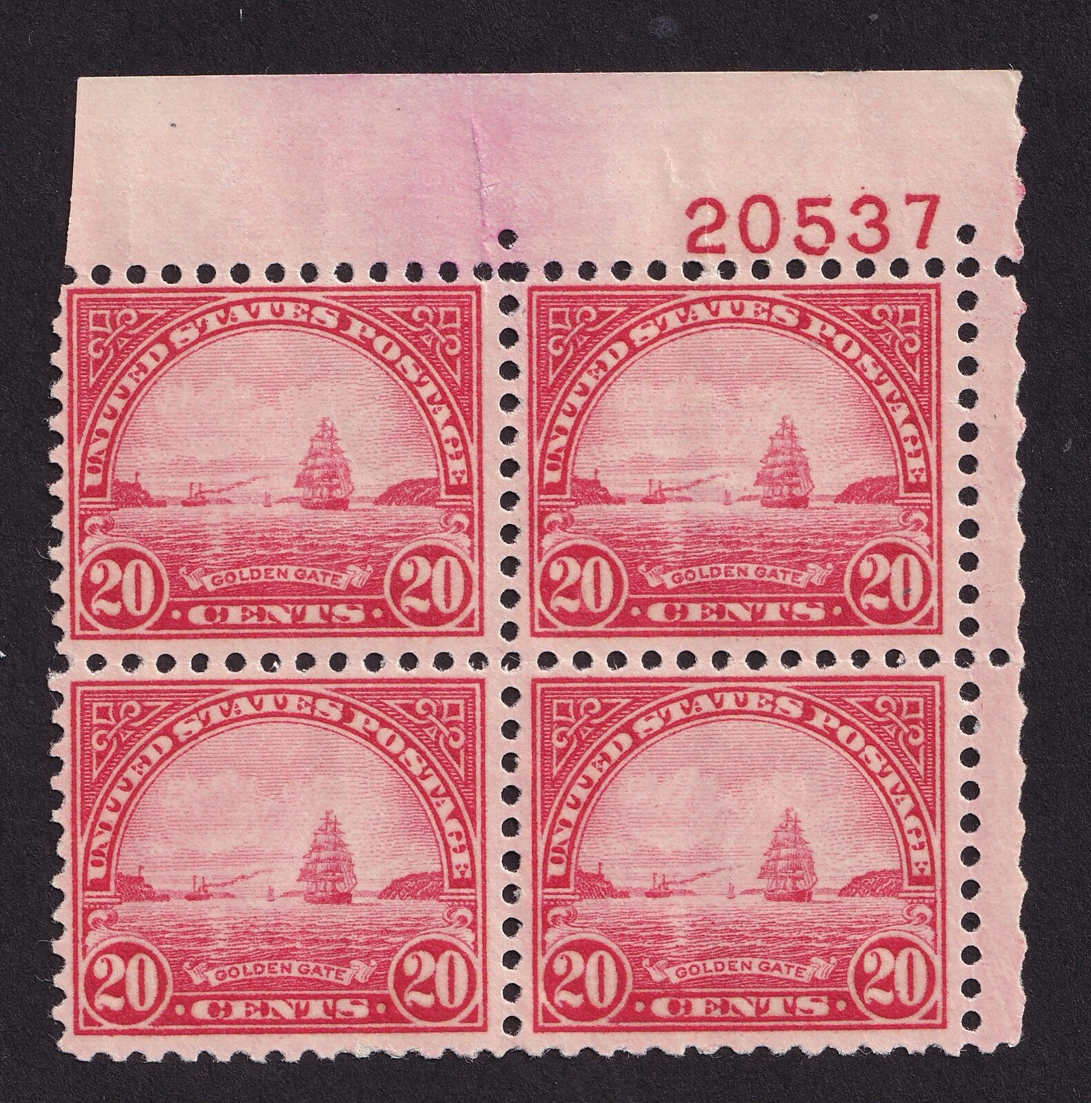 Scott #698 Golden Gate Plate Block of 4 Stamps - MNH P#20537 UR