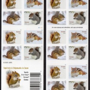 Scott #6132a (6129-32) Squirrels & Chipmunks Booklet of 20 Forever Stamps - MNH