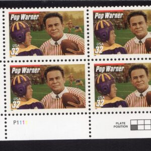 Scott #3149 Pop Warner Plate Block of 4 Stamps - MNH LL