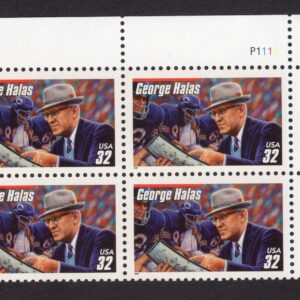 Scott #3150 George Halas (Chicago Bears) Plate Block of 4 Stamps - MNH UR