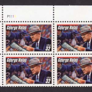 Scott #3150 George Halas (Chicago Bears) Plate Block of 4 Stamps - MNH UL