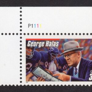 Scott #3150 George Halas Plate # Single Stamp - MNH UL