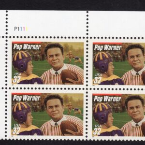 Scott #3149 Pop Warner Plate Block of 4 Stamps - MNH UL