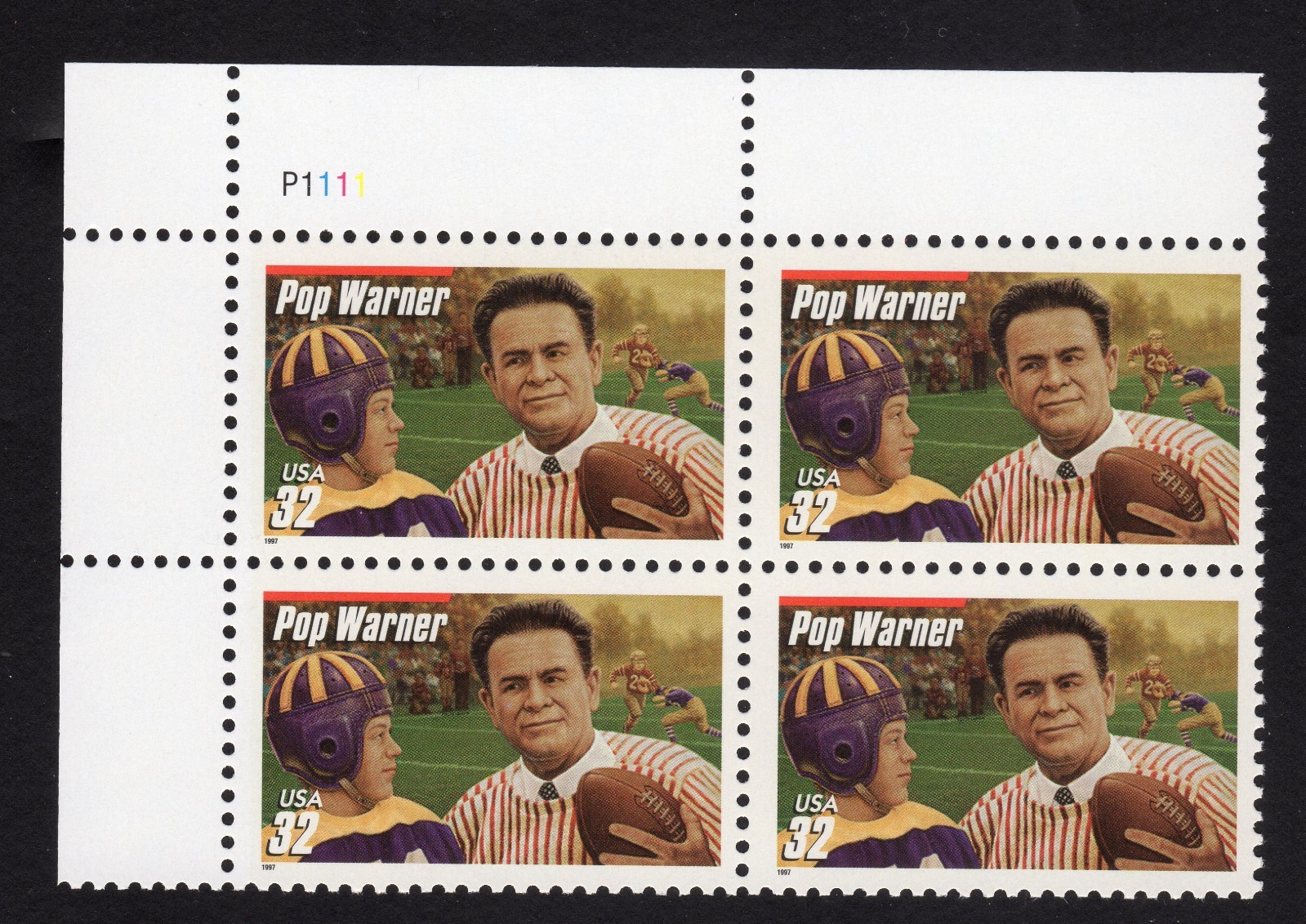 Scott #3149 Pop Warner Plate Block of 4 Stamps - MNH UL
