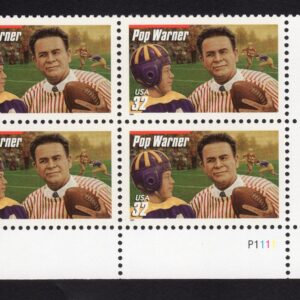 Scott #3149 Pop Warner Plate Block of 4 Stamps - MNH LR
