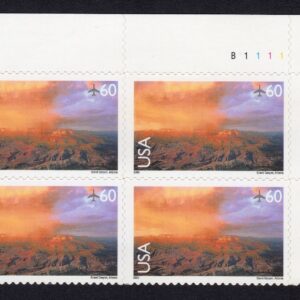 Scott #c135 Grand Canyon Airmail Plate Block of 4 Stamps - MNH UR