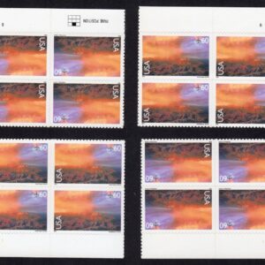 Scott #c135 Grand Canyon Airmail Matched Set of Plate Blocks of 4 Stamps - MNH