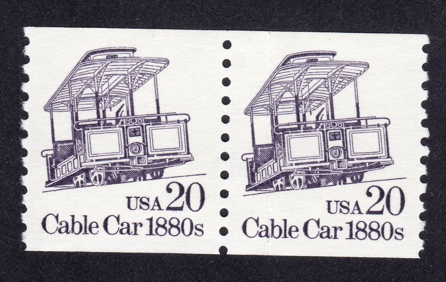 Scott #2263 Cable Car 1880s Coil Pair of Stamps - MNH