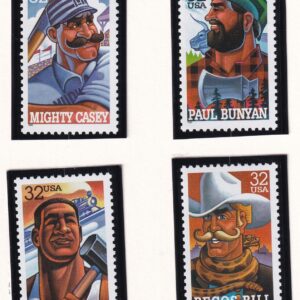 Scott #3086a (3083-86) Folk Heroes Set of 4 Stamps - MNH in mounts