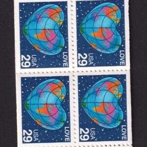 Scott #BK188 (2536a) Love Heart World Map Booklet of 20 Stamps - MNH P#1111