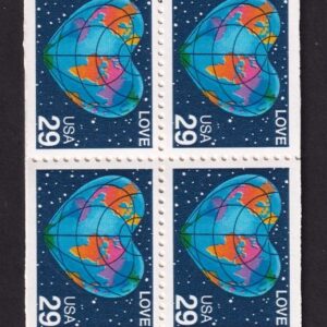 Scott #BK188 (2536a) Love Heart World Map Booklet of 20 Stamps - MNH P#1123